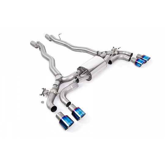 Milltek Sport koncový díl výfuku pro BMW řada 5 M5 / M5 Competition 4.4l Twin Turbo F90 (bez OPF/GPF) 2018-2020, titanově modré koncovky GT-100