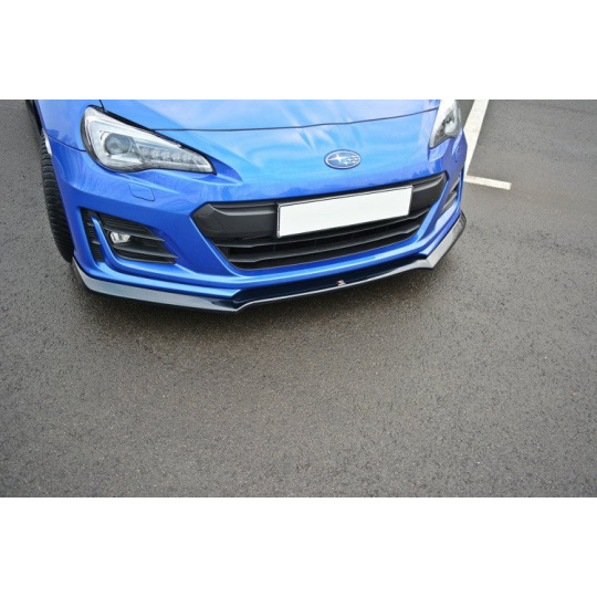 Maxton Design spoiler pod přední nárazník ver.2 pro Subaru BRZ Mk1 Facelift, černý lesklý plast ABS