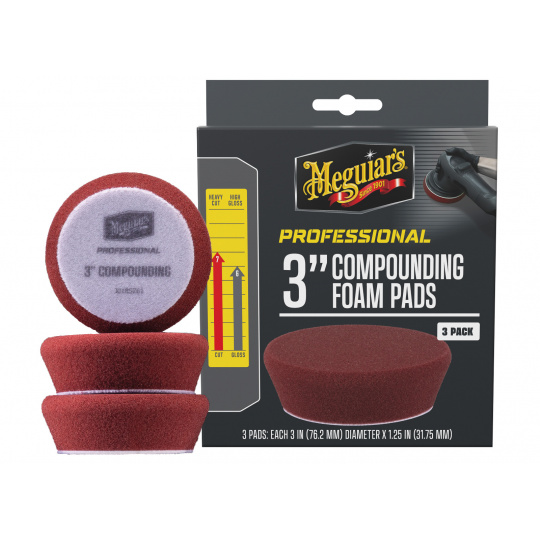 Meguiar's Professional Compound Foam Pad - pěnové korekční kotouče, průměr: 3", 3 kusy Meguiar's Professional Compound Foam Pad - pěnové korekční kotouče, průměr: 3", 3 kusy
