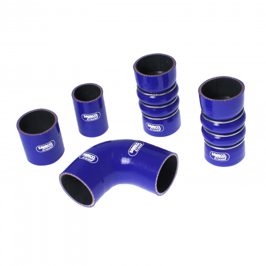 Samco Sport 5-dílná sada silikonových hadic pro vedení tlakového vzduchu pro Ford Focus Mk1 1998 - 2004 TDCi (Duratorq 1.8l), barva: modrá