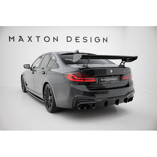 Maxton Design zadní křídlo s úzce rozkročenými držáky pro BMW řada 5 G30, G30 Facelift, pravý karbon, Sedan Maxton Design zadní křídlo s úzce rozkročenými držáky pro BMW řada 5 G30, G30 Facelift, pravý karbon, Sedan