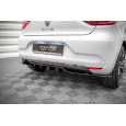 Maxton Design středový spoiler pod zadní nárazník s žebrováním pro Renault Clio Mk5, černý lesklý plast ABS