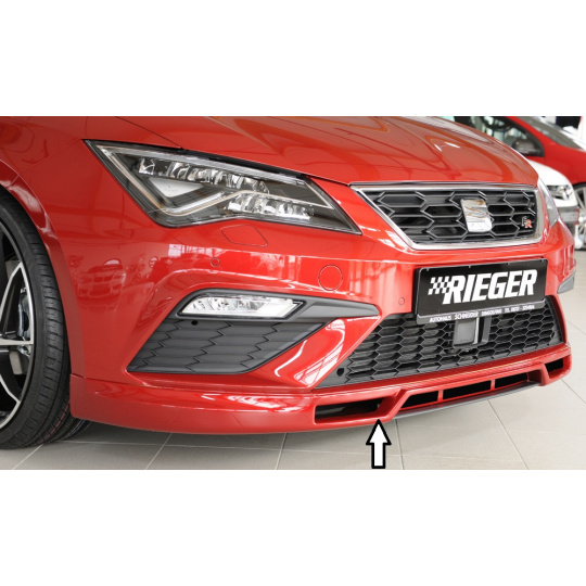Rieger spoiler pod přední nárazník pro Seat Leon Cupra 5F 3-dvéř. (sc), 5-dvéř., 5-dvéř. (ST/Combi) po faceliftu, r.v. 01/17-, plast ABS bez povrchové úpravy