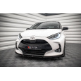 Maxton Design spoiler pod přední nárazník ver.1 s křidélky pro Toyota Yaris Mk4, černý lesklý plast ABS
