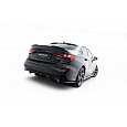 Maxton Design spoiler pod zadní nárazník s žebrováním pro Audi A3 8Y Facelift, černý lesklý plast ABS, Sedan