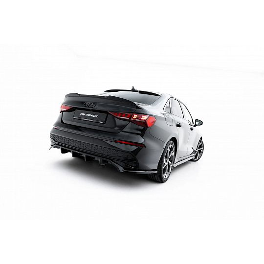 Maxton Design spoiler pod zadní nárazník s žebrováním pro Audi A3 8Y Facelift, černý lesklý plast ABS, Sedan Maxton Design spoiler pod zadní nárazník s žebrováním pro Audi A3 8Y Facelift, černý lesklý plast ABS, Sedan