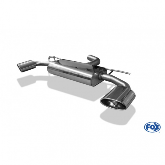 Fox Sportauspuff koncový tlumič výfuku s koncovkou 160x90 Typ 38 na obou stranách pro Seat Leon 5F s motorem 2.0, Cupra 221 kW