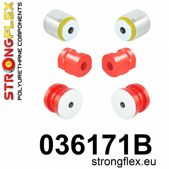 036171B: Strongflex Sada silentbloků předního zavěšení 036171B: Strongflex Sada silentbloků předního zavěšení