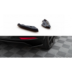 Maxton Design boční difuzory pod zadní nárazník ver.1 pro Seat Leon Mk3 Facelift, černý lesklý plast ABS
