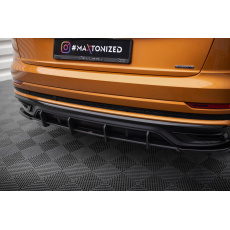 Maxton Design "Street Pro" difuzor zadního nárazníku pro Audi Q8 Mk 1, plast ABS bez povrchové úpravy, S-Line, s červenou linkou Maxton Design "Street Pro" difuzor zadního nárazníku pro Audi Q8 Mk 1, plast ABS bez povrchové úpravy, S-Line, s červenou linkou