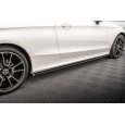 Maxton Design difuzory pod boční prahy pro Mercedes třída C W205 Facelift/AMG-Line/Coupe, černý lesklý plast ABS