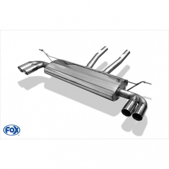 Fox Sportauspuff koncový tlumič výfuku s koncovkou 2x80 Typ 25 na obou stranách pro Volkswagen Touareg 7L s motorem 4.2 V8, 5.0 V10 TDI
