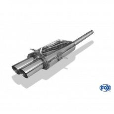 Fox Sportauspuff koncový tlumič výfuku s vývodem uprostřed s koncovkou 2x90 Typ 14 pro Mini Cooper S R56 2006- s motorem 1.6