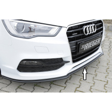 Rieger lipa pod přední nárazník pro Audi A3 S3 8V 3-dvéř. (convertible 8V7), 5-dvéř. (sedan 8VS) před faceliftem, 05/13-08/16, plast ABS bez povrchové úpravy Rieger lipa pod přední nárazník pro Audi A3 S3 8V 3-dvéř. (convertible 8V7), 5-dvéř. (sedan 8VS) před faceliftem, 05/13-08/16, plast ABS bez povrchové úpravy
