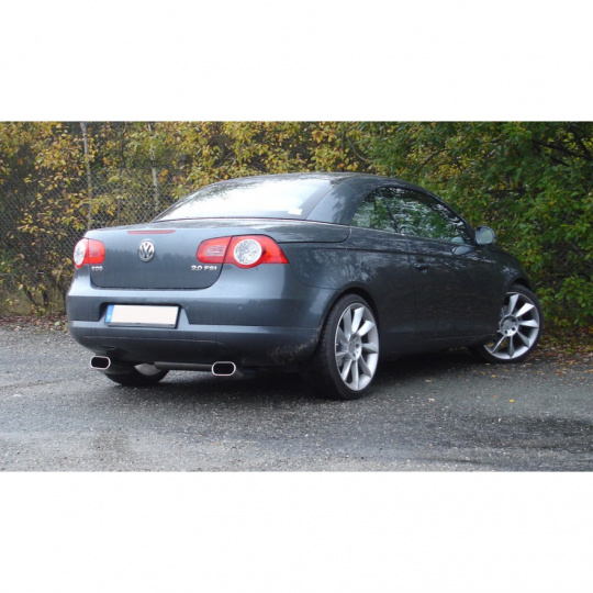 Fox Sportauspuff koncový tlumič výfuku s koncovkou 160x80 Typ 57 na obou stranách pro Volkswagen Eos 2006-2011 s motorem 1.4, 2.0, 2.0 TDI