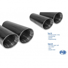 Fox Sportauspuff koncový tlumič výfuku s koncovkou 2x90 Typ 25 na obou stranách pro Ford Focus IV 2018- s motorem 1.5, s víceprv. ZN