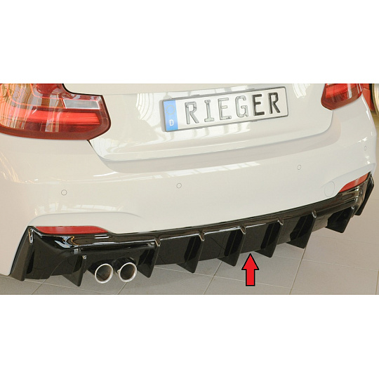 Rieger vložka zadního nárazníku pro BMW řada 2 F23 kabriolet, plast ABS lakovaný do černé lesklé barvy