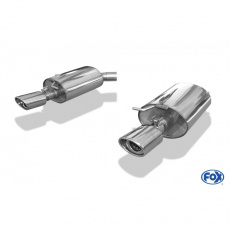 Fox Sportauspuff koncový tlumič výfuku s koncovkou 115x85 Typ 33 na obou stranách pro Jaguar X-Type 1999-2004 s motorem 2.5, 3.0