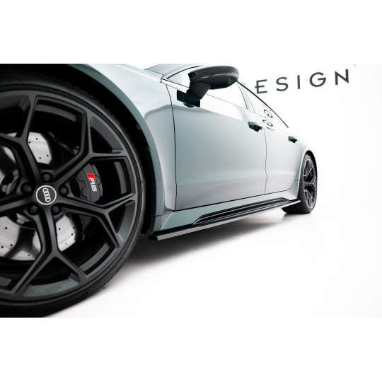 Maxton Design difuzory pod boční prahy pro Audi RS7 C8, materiál pravý karbon