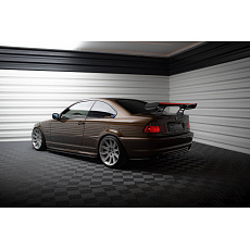 Maxton Design zadní křídlo s úzce rozkročenými držáky a LED světlem pro BMW řada 3 E46, E46 Facelift, pravý karbon