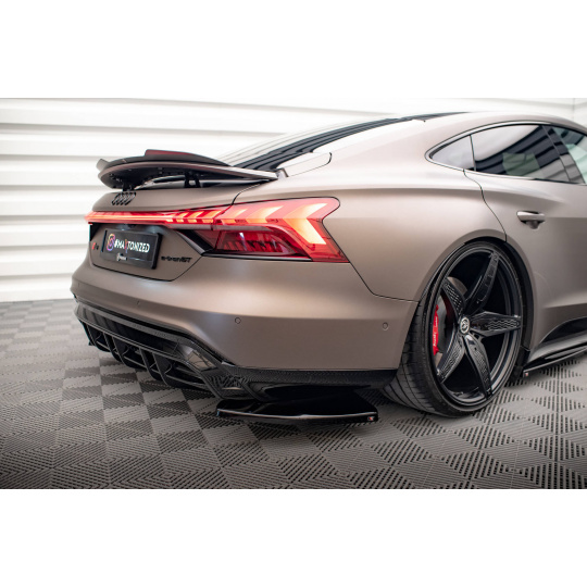 Maxton Design boční difuzory pod zadní nárazník ver.1 pro Audi e-tron GT / RS GT Mk1, černý lesklý plast ABS
