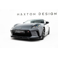 Maxton Design spoiler pod přední nárazník ver.1 s křidélky pro Toyota GR86 Mk1, černý lesklý plast ABS