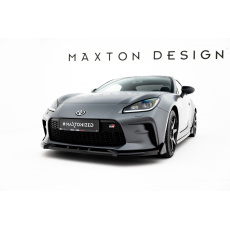 Maxton Design spoiler pod přední nárazník ver.1 s křidélky pro Toyota GR86 Mk1, černý lesklý plast ABS