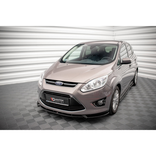Maxton Design spoiler pod přední nárazník pro Ford C-max Mk2, černý lesklý plast ABS