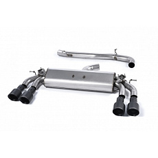 Milltek Sport výfukový systém cat-back bez rezonátoru (hlasitější) pro Volkswagen Golf MK7 R 2.0 TSI 300PS (ECE schválení, 76.2mm vedení) 2014-2016, typ koncovek: GT-100 černé