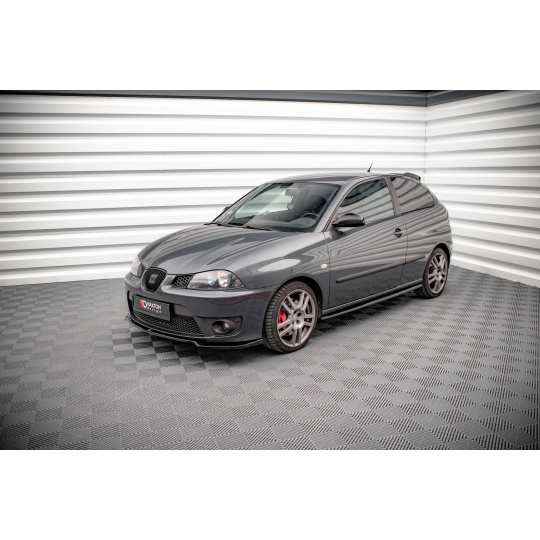 Maxton Design difuzory pod boční prahy pro Seat Ibiza Cupra Mk3, černý lesklý plast ABS