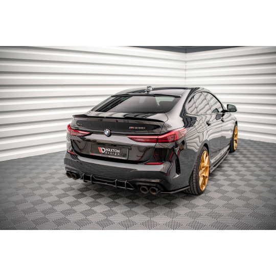 Maxton Design "Street Pro" difuzor zadního nárazníku pro BMW řada 2 Gran Coupe F44 (2019-)/M235i, plast ABS bez povrchové úpravy, s červenou linkou