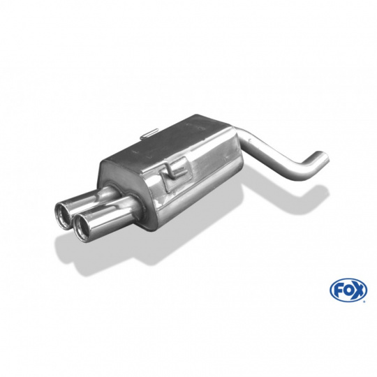 Fox Sportauspuff koncový tlumič výfuku s koncovkou 2x76 Typ 13 pro Audi 80 B4 s motorem 2.0, 2.3, 2.6, 2.8, pro vozy s nárazníkem RS2