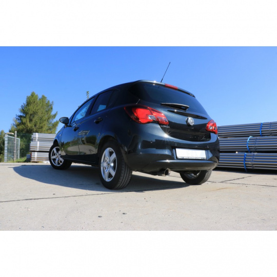 Fox Sportauspuff koncový tlumič výfuku s koncovkou 1x90 Typ 25 pro Opel Corsa E s motorem 1.0, 1.2, 1.3 D, 1.4