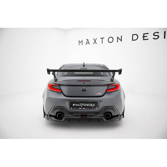 Maxton Design zadní křídlo s široce rozkročenými držáky pro Toyota GR86 Mk1, pravý karbon Maxton Design zadní křídlo s široce rozkročenými držáky pro Toyota GR86 Mk1, pravý karbon