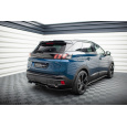 Maxton Design středový spoiler pod zadní nárazník s žebrováním pro Peugeot 3008 Mk2 Facelift GT-Line, černý lesklý plast ABS