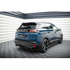 Maxton Design středový spoiler pod zadní nárazník s žebrováním pro Peugeot 3008 Mk2 Facelift GT-Line, černý lesklý plast ABS Maxton Design středový spoiler pod zadní nárazník s žebrováním pro Peugeot 3008 Mk2 Facelift GT-Line, černý lesklý plast ABS