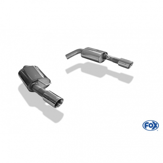 Fox Sportauspuff koncový tlumič výfuku s koncovkou 1x90 Typ 25 na obou stranách pro BMW řada 3 E90, E91, E92, E93 s motorem 3.0, 3.0 d