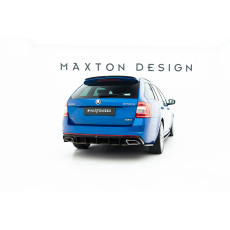 Maxton Design vložka zadního nárazníku ver.2 pro Škoda Octavia RS Mk3, černý lesklý plast ABS, pro dieselové motory Maxton Design vložka zadního nárazníku ver.2 pro Škoda Octavia RS Mk3, černý lesklý plast ABS, pro dieselové motory