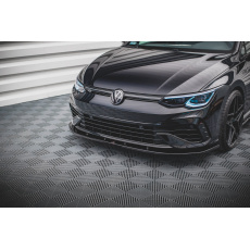 Maxton Design spoiler pod přední nárazník pro Volkswagen Golf R Mk8, černý lesklý plast ABS