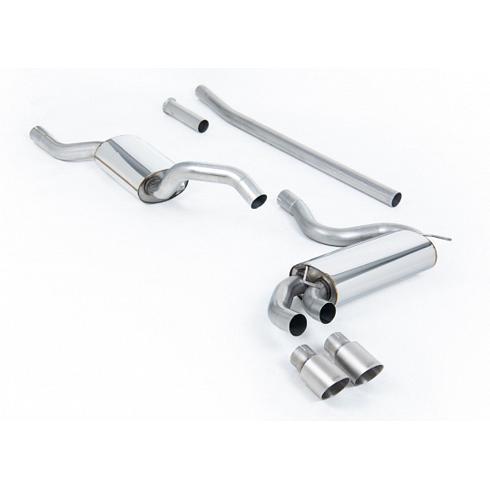 Milltek Sport Downpipe-back s rezonátorem (tišší) pro Audi Coupe UR quattro 10v Turbo 1981-1989, typ koncovek: GT titanové