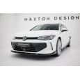 Maxton Design spoiler pod přední nárazník ver.2 pro Volkswagen Passat Mk9 (B9), černý lesklý plast ABS