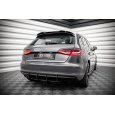 Maxton Design "Street Pro" difuzor zadního nárazníku pro Audi A3 8V, plast ABS bez povrchové úpravy, Sportback, s černou a červenou linkou