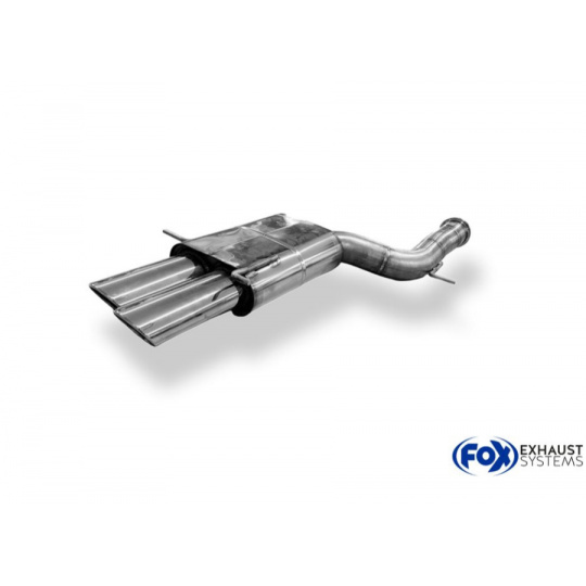 Fox Sportauspuff koncový tlumič výfuku s koncovkou 2x106x71 Typ 32 dvojitá pro Audi S4 B5 s motorem 2.7