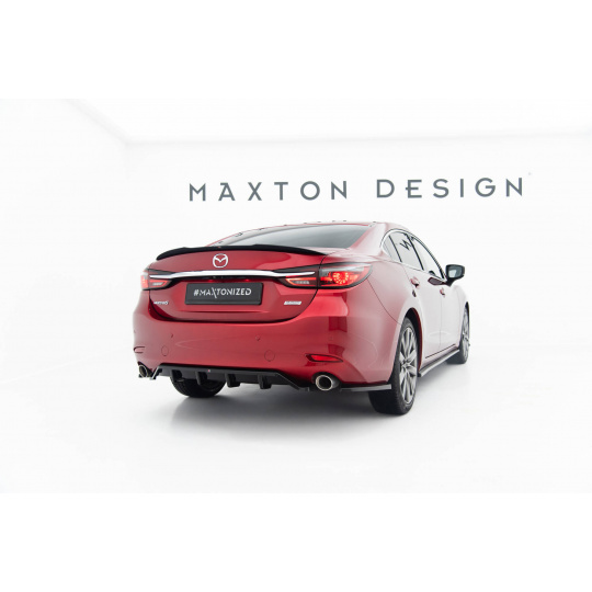 Maxton Design spoiler pod zadní nárazník s žebrováním pro Mazda 6 Mk3 FL, černý lesklý plast ABS Maxton Design spoiler pod zadní nárazník s žebrováním pro Mazda 6 Mk3 FL, černý lesklý plast ABS