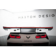 Maxton Design zadní křídlo s horním uchycením (swan-neck) a LED světlem pro Chevrolet Corvette C7 Grand Sport, C7 Stingray, pravý karbon