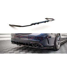 Maxton Design středový spoiler pod zadní nárazník s žebrováním pro Mercedes třída C W205 Facelift/43 AMG Sedan, Carbon-Look Maxton Design středový spoiler pod zadní nárazník s žebrováním pro Mercedes třída C W205 Facelift/43 AMG Sedan, Carbon-Look