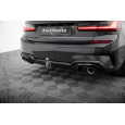 Maxton Design vložka zadního nárazníku pro BMW řada 3 G20 M-Pack, G21 M-Pack, černý lesklý plast ABS, Sedan / Touring
