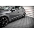 Maxton Design difuzory pod boční prahy pro Audi A3 8V, černý lesklý plast ABS, Sportback
