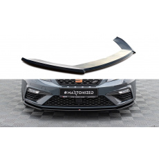Maxton Design spoiler pod přední nárazník ver.4 pro Seat Leon Cupra Mk3 Facelift, černý lesklý plast ABS Maxton Design spoiler pod přední nárazník ver.4 pro Seat Leon Cupra Mk3 Facelift, černý lesklý plast ABS