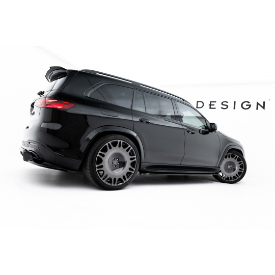 Maxton Design difuzory pod boční prahy ver.2 pro Mercedes GLS X167 /AMG- Line, černý lesklý plast ABS
